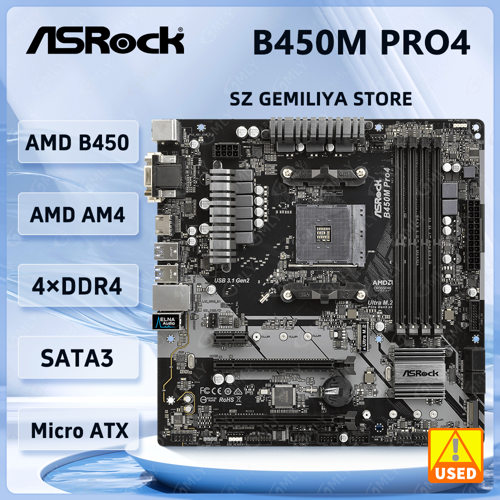 Home Cooking Videos - ASROCK B450M B450 Motherboard B450M PRO4