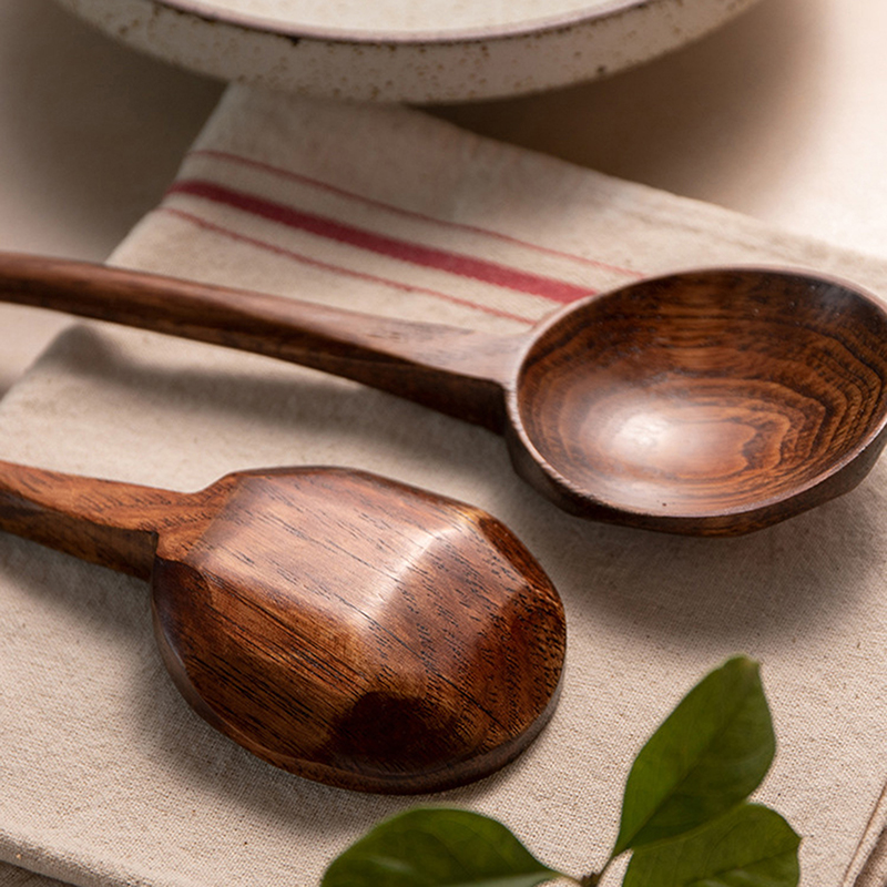 Home Cooking In Japanese - Long Handle Ramen Wooden Spoon Japanese