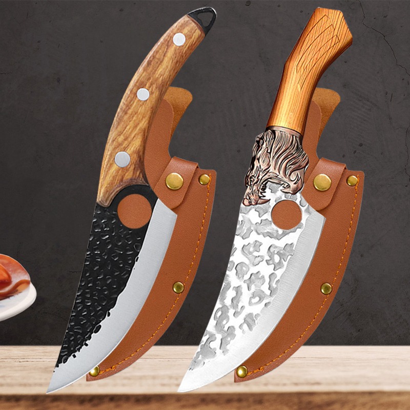 Wok Carbon Steel - Meat Cutting Knives Boning Knife Wooden