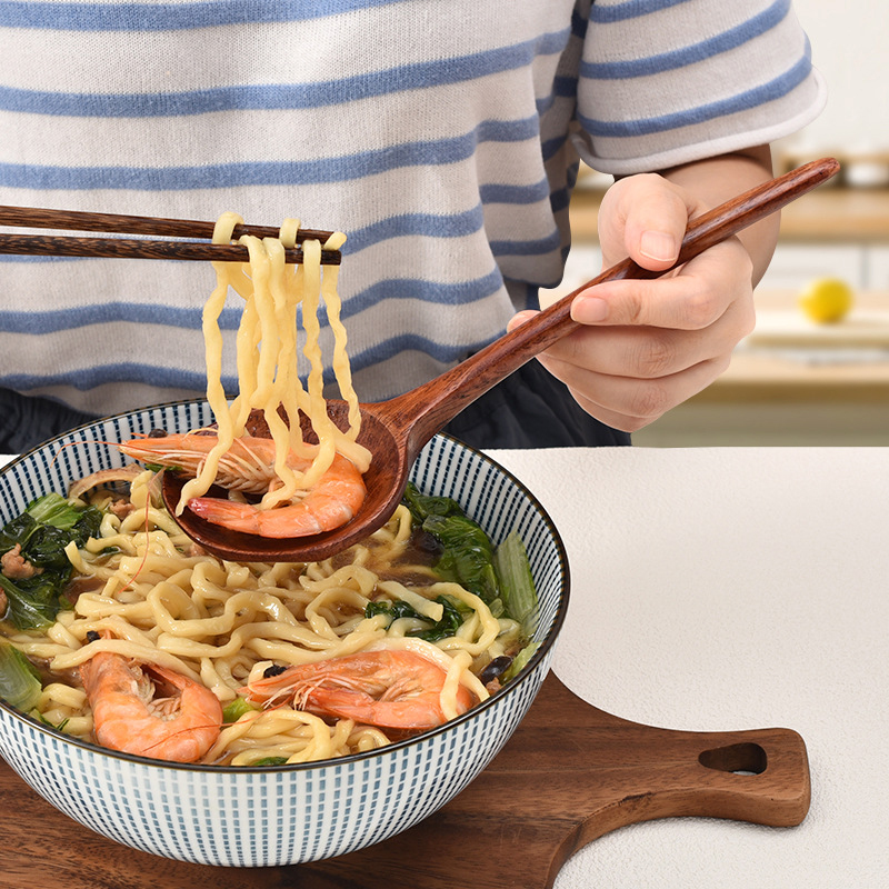 Home Cooking In Japanese - Long Handle Ramen Wooden Spoon Japanese