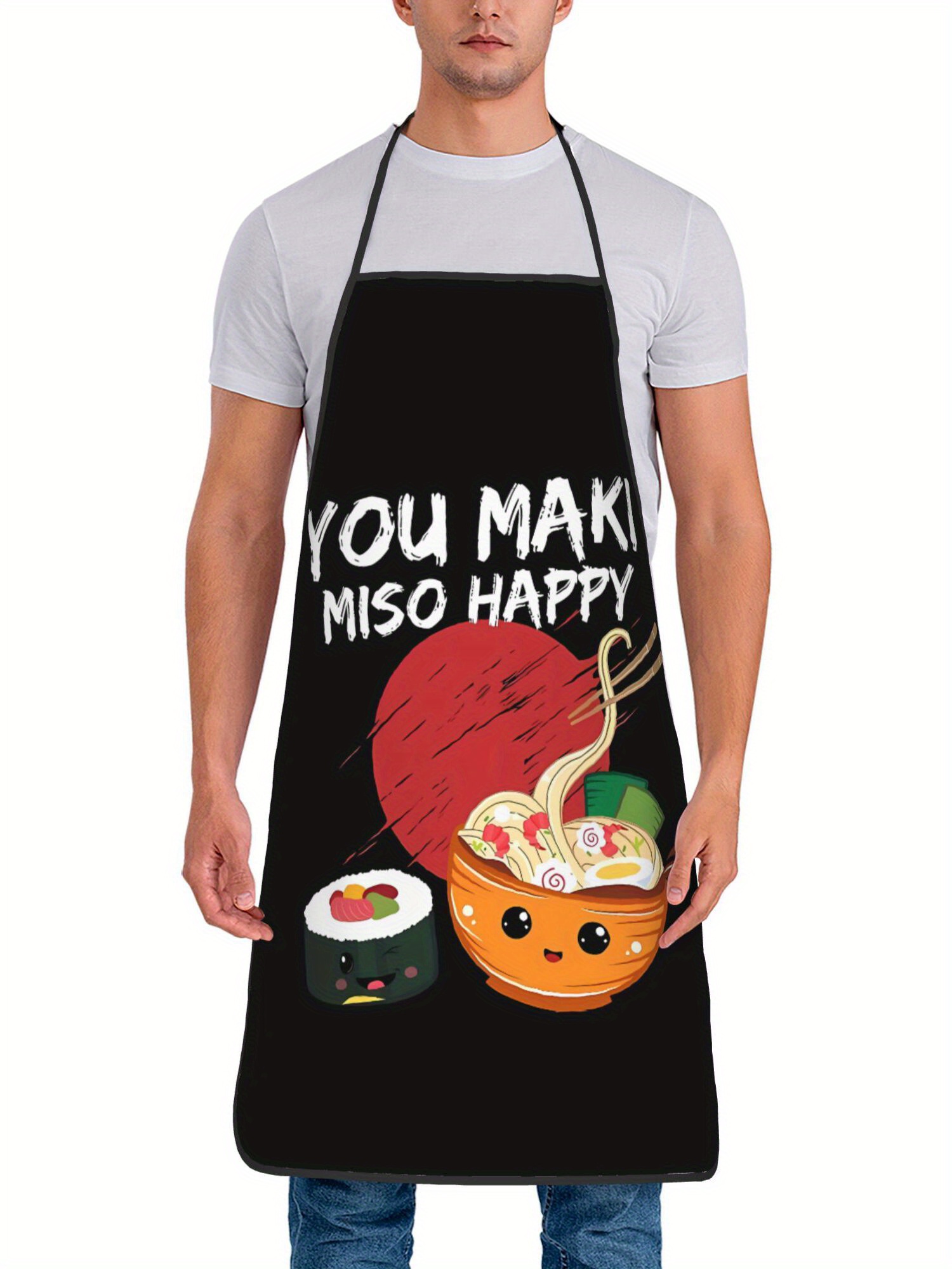 Home Cooking In Japanese - Japanese Cooking Apron - Cute Sushi