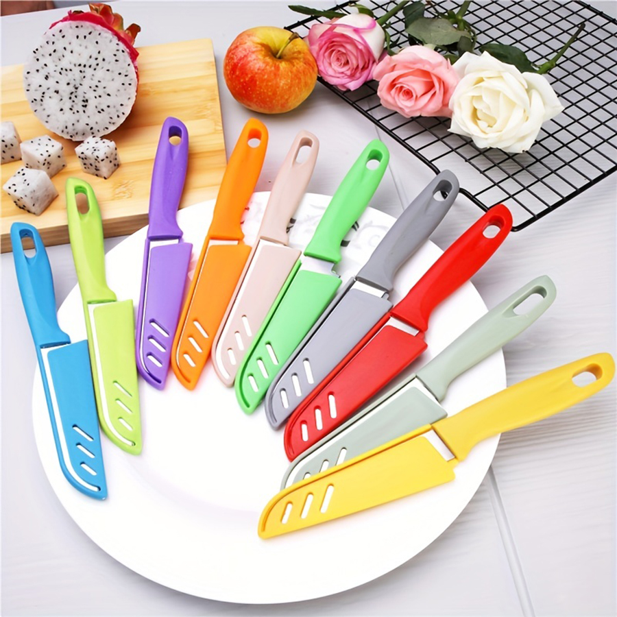 Wok Carbon Steel - 1PC Candy-colored portable fruit knife PP