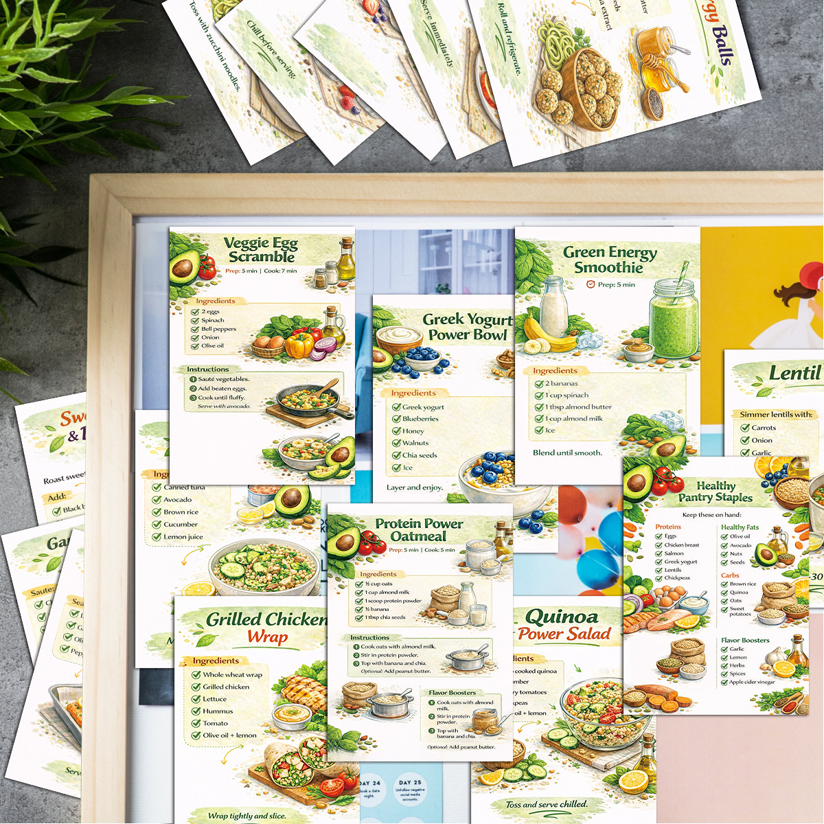 24pcs Cooking Recipe Cards Wit – обзор и цена Home Cooking Recipe
