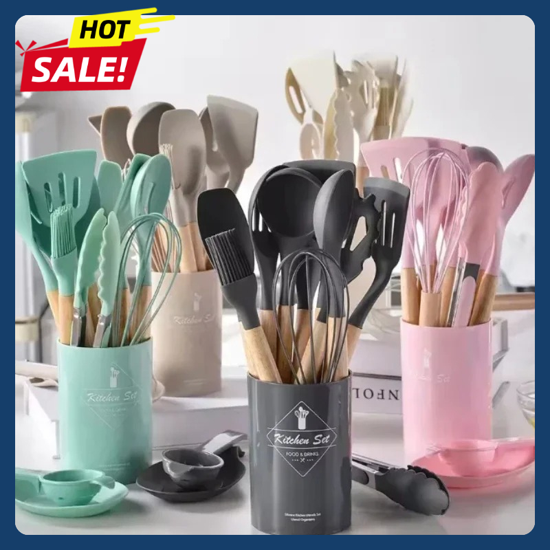 12Pcs Silicone Utensils Set No – обзор и цена Home Cooking Supplies
