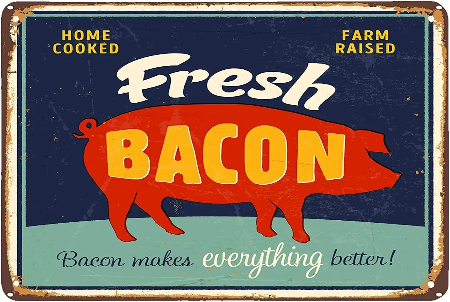 Bacon Tin Signs Dilicious Home – обзор и цена Home Cooking Cafe