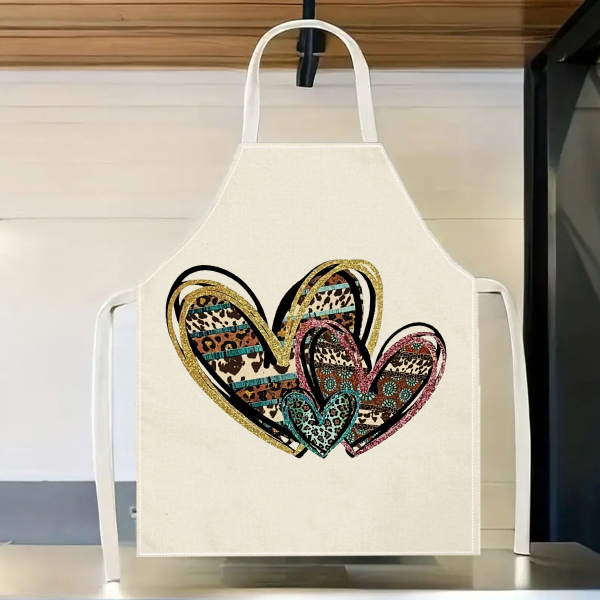 Leopard Print Heart Apron Line – обзор и цена Home Cooking Cafe