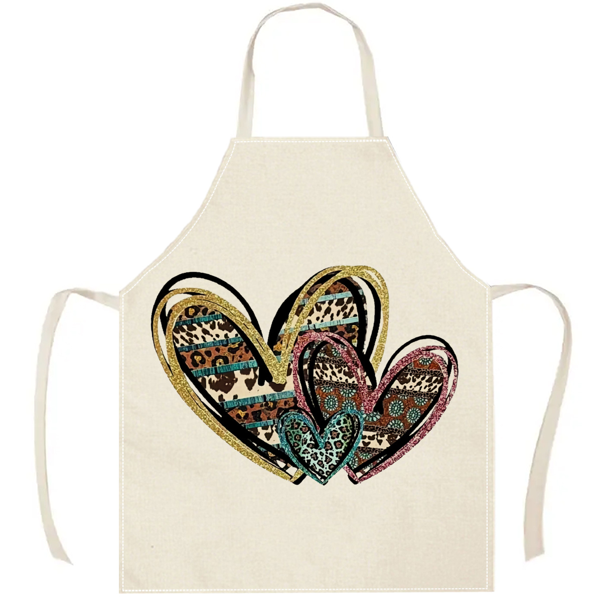 Leopard Print Heart Apron Line – обзор и цена Home Cooking Cafe