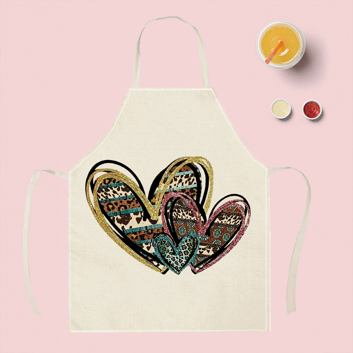 Leopard Print Heart Apron Line – обзор и цена Home Cooking Cafe