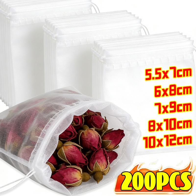 200/50Pcs Nylon Tea Bags Small – обзор и цена Home Cooking Supplies
