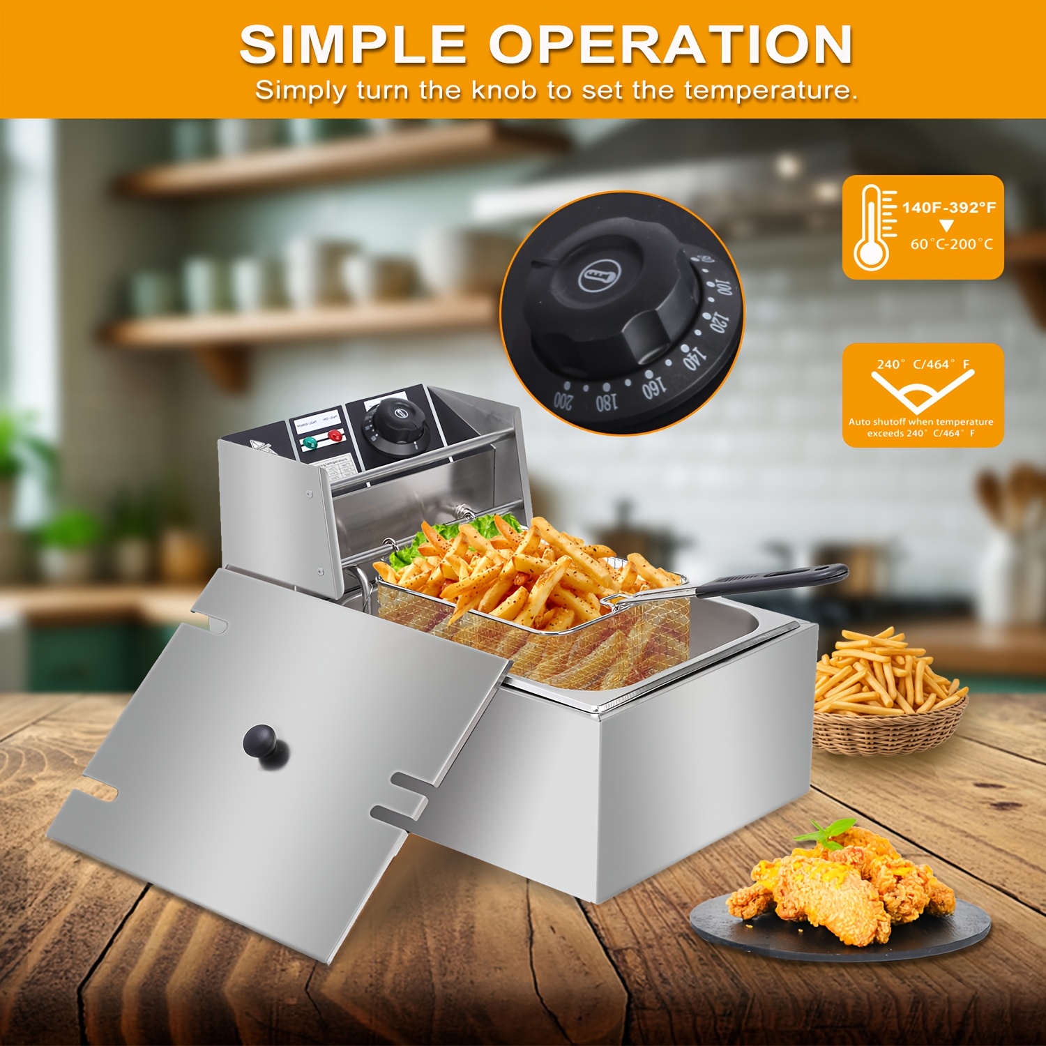 1.59gal Electric Deep Fryer, w – обзор и цена Home Cooking Cafe