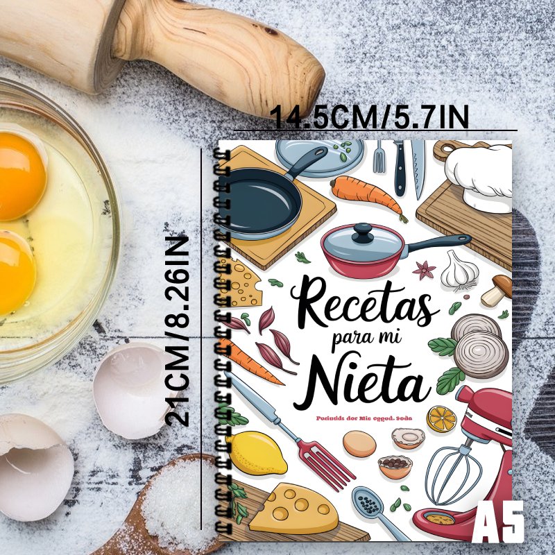 A5 Spanish Recipe Notebook, wi – обзор и цена Home Cooking Recipe