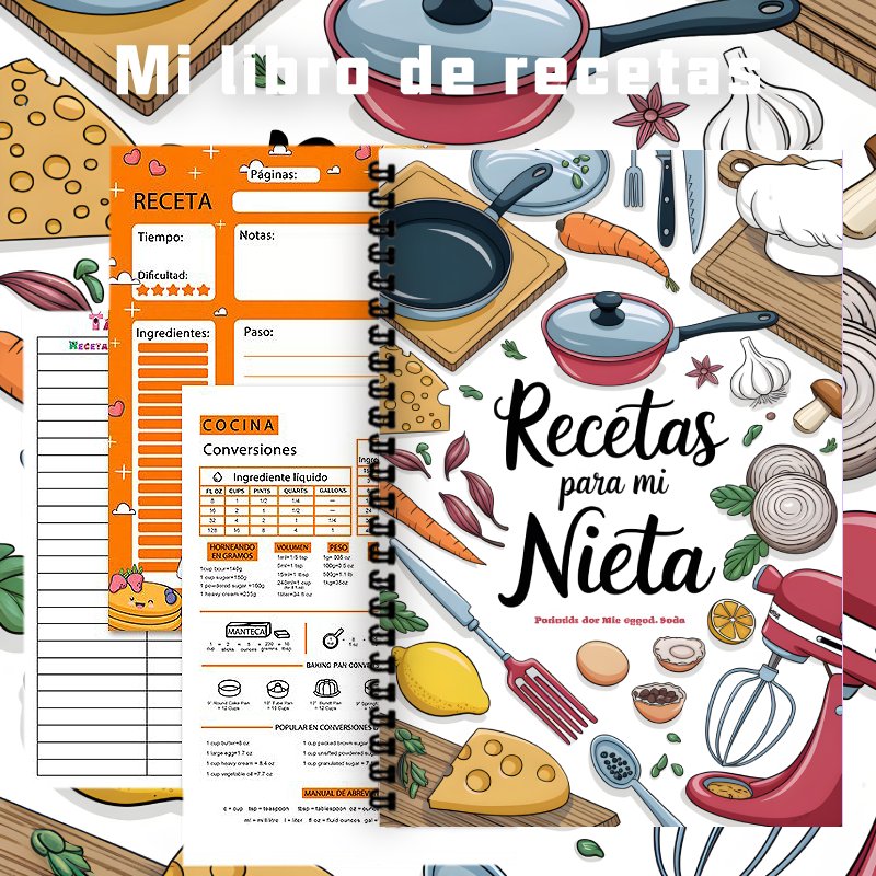 A5 Spanish Recipe Notebook, wi – обзор и цена Home Cooking Recipe